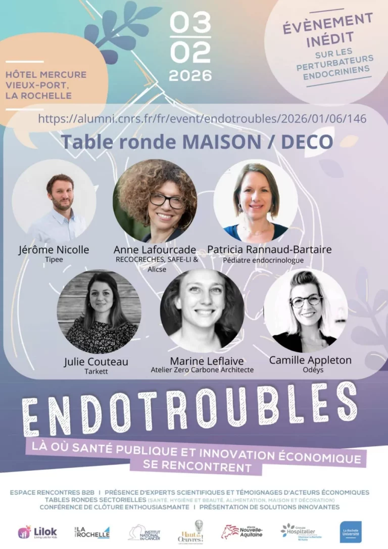 Affiche de la table ronde Maison / Déco sur les perturbateurs endocriniens